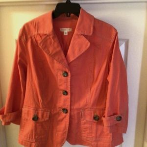 Coldwater Creek jacket. Light orange